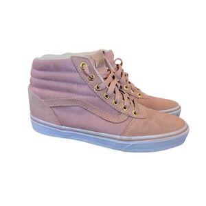 Vans Ward Hi Womens Dusty Rose Pink Suede Canvas High Top Sneakers Size 9 Skater